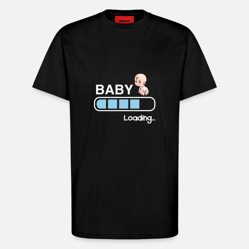 Baby loading - T-Shirt - made by SPREAD - SOLID BLACK