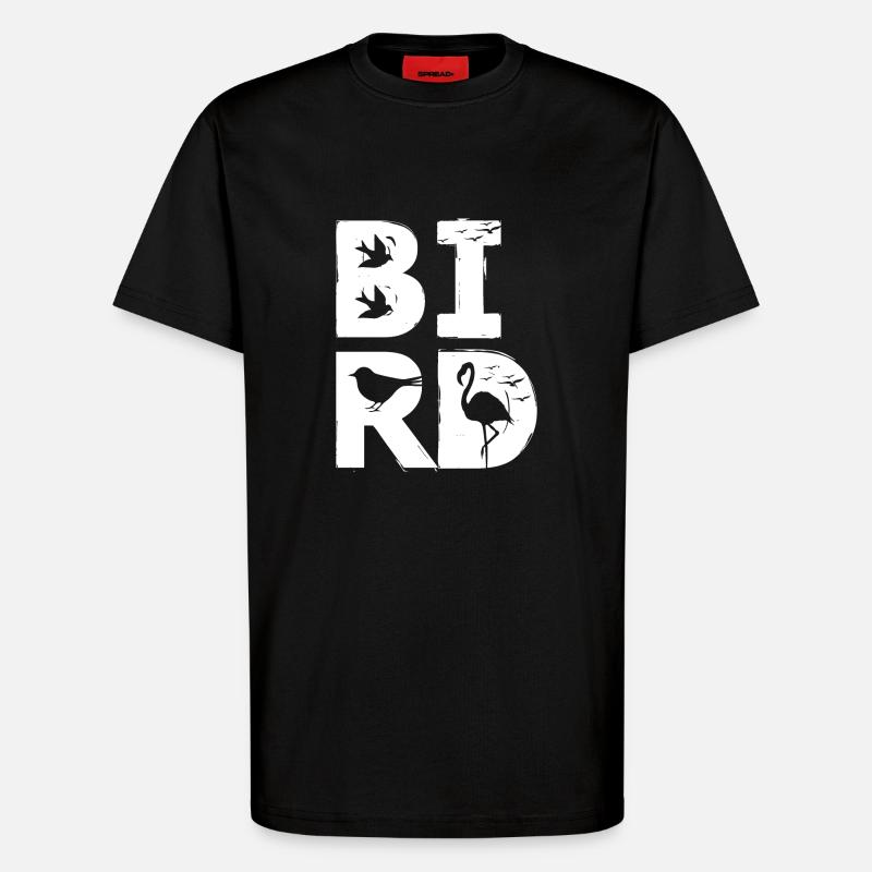 BIRD / bird - T-Shirt - made by SPREAD - SOLID BLACK