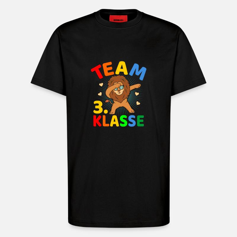 Team 3.Klasse Klassenwechsel Grundschule Schulanfa - T-Shirt - made by SPREAD - SOLID BLACK