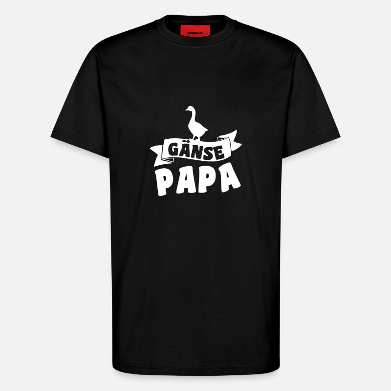 Gänse Vater - T-Shirt - made by SPREAD - SOLID BLACK