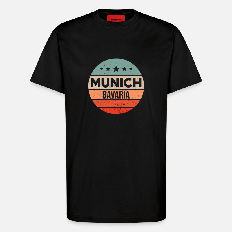 München - T-Shirt - made by SPREAD - SOLID BLACK