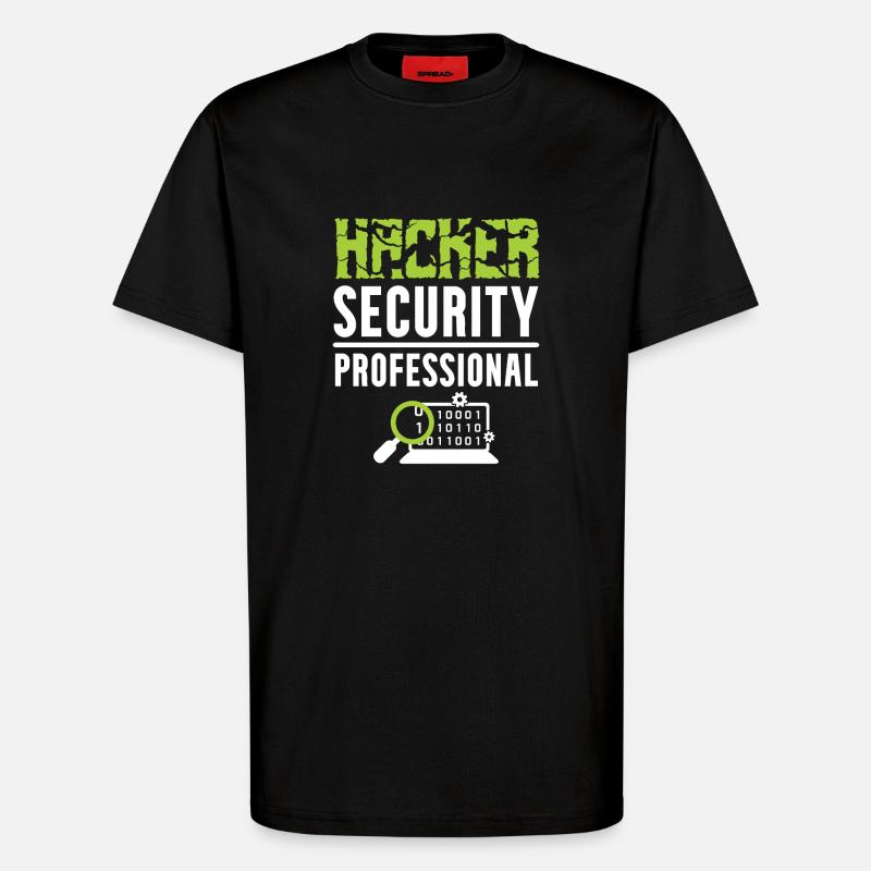 Hacker Security Professional - T-Shirt - made by SPREAD - SOLID BLACK