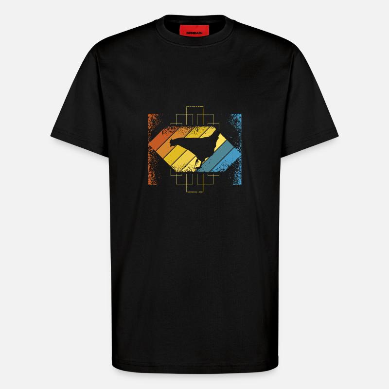 Hühner Huhn - T-Shirt - made by SPREAD - SOLID BLACK
