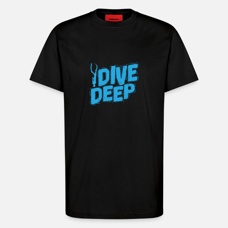 Apnoetaucher Dive Deep - T-Shirt - made by SPREAD - SOLID BLACK