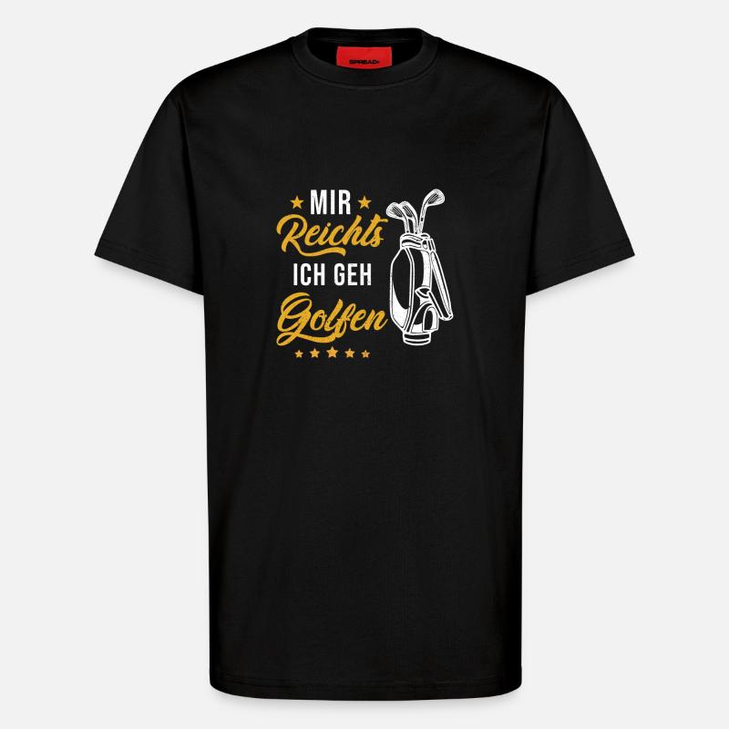 Golf Golfer Geschenk - T-Shirt - made by SPREAD - SOLID BLACK