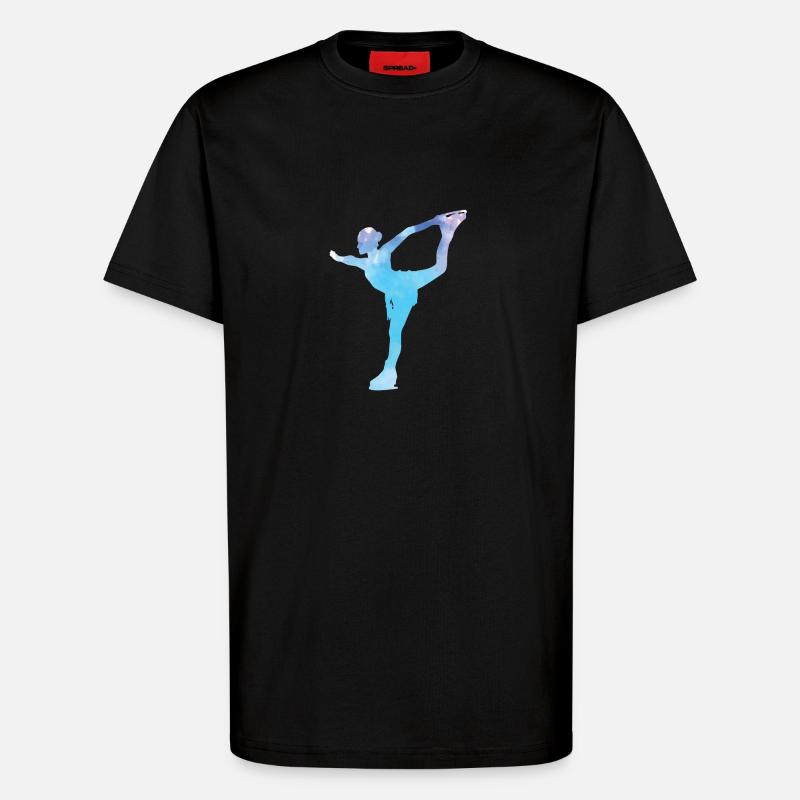Figure Skating Skating Ice Skating - T-Shirt - made by SPREAD - SOLID BLACK