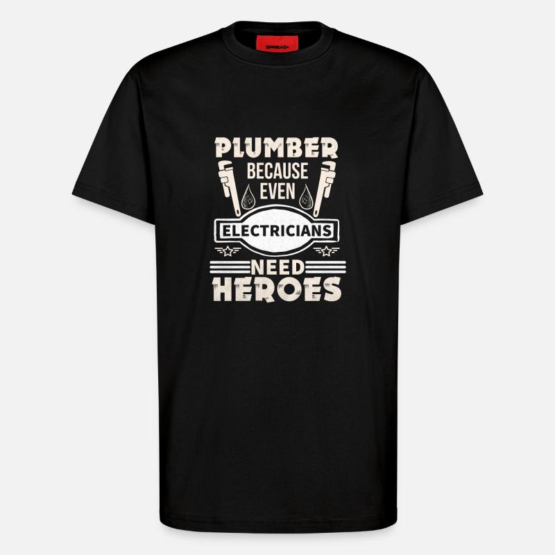 Klempner - T-Shirt - made by SPREAD - SOLID BLACK