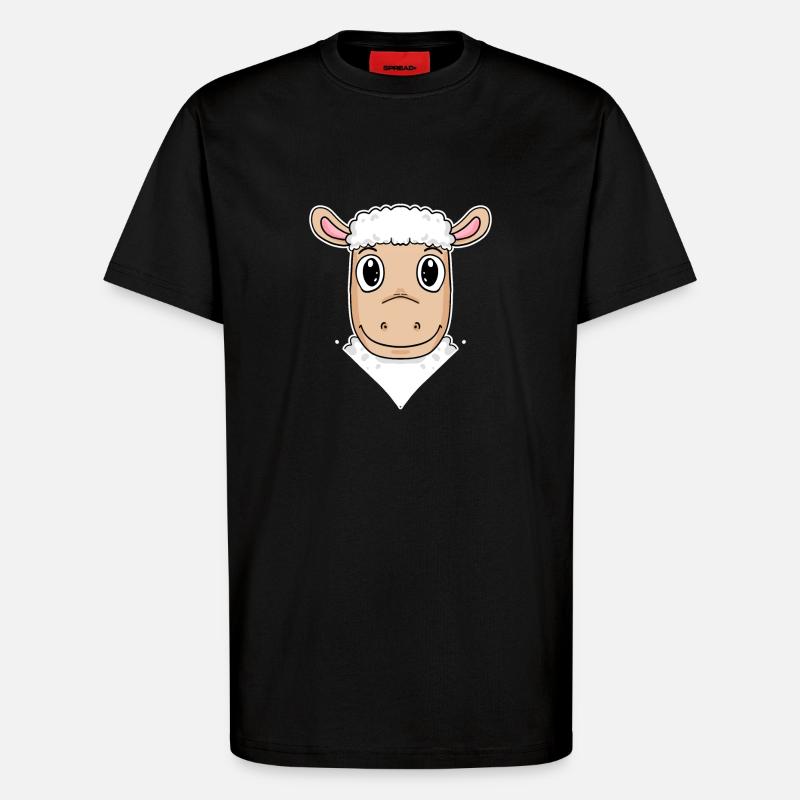 Schaf Illustration - T-Shirt - made by SPREAD - SOLID BLACK