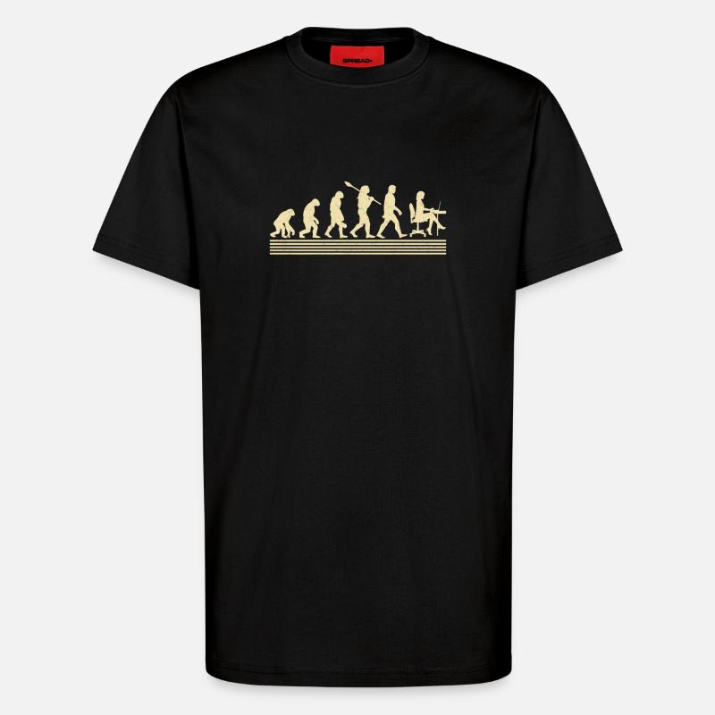 Accountant evolution - T-Shirt - made by SPREAD - SOLID BLACK
