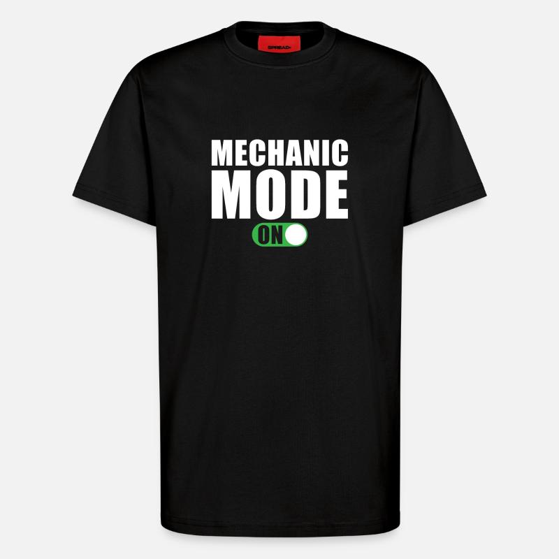 Mechanic Mode On - T-Shirt - made by SPREAD - SOLID BLACK