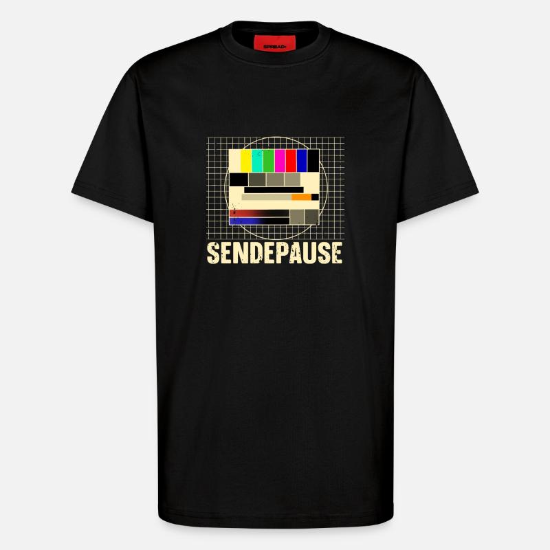 Testbild Sendepause - T-Shirt - made by SPREAD - SOLID BLACK