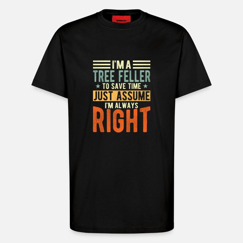 Baum Faller - T-Shirt - made by SPREAD - SOLID BLACK