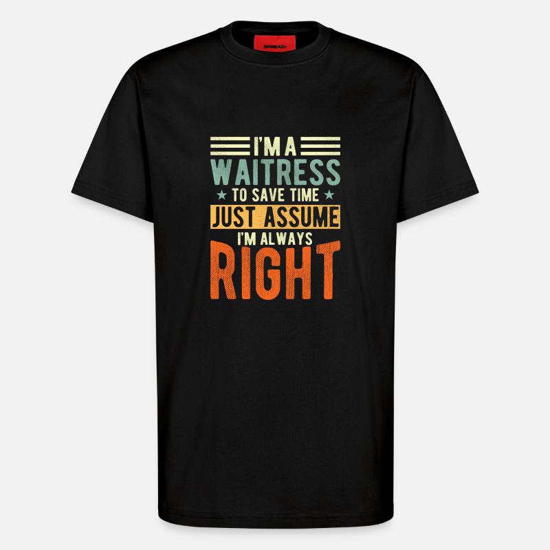 Kellnerin - T-Shirt - made by SPREAD - SOLID BLACK