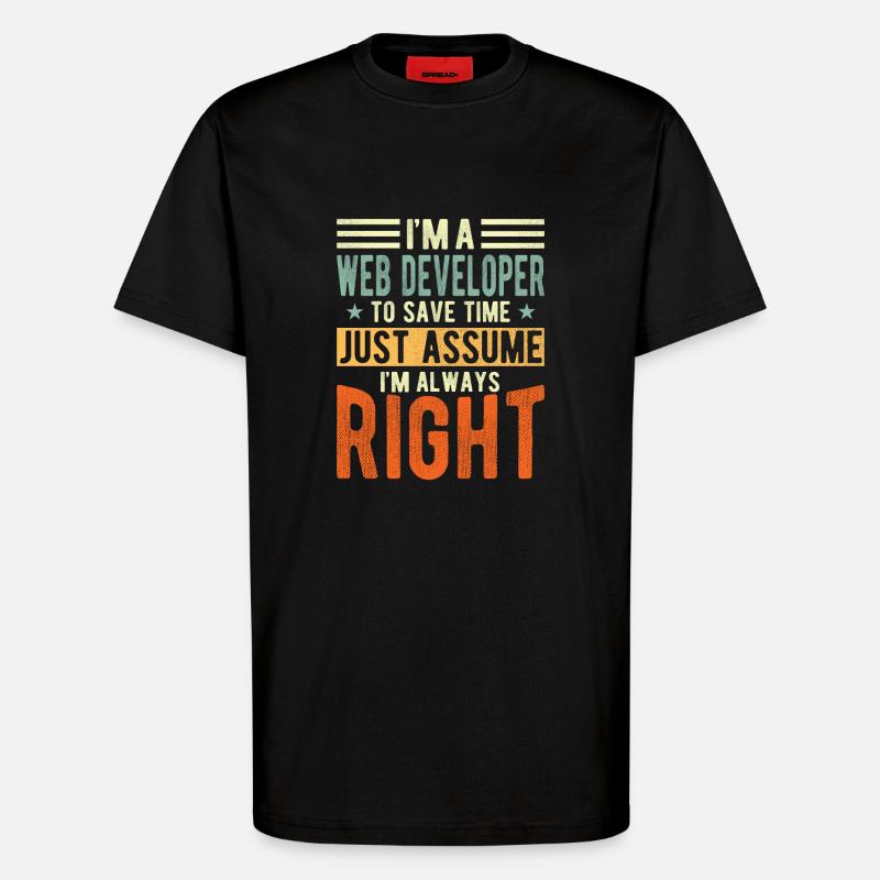 Web Developer - T-Shirt - made by SPREAD - SOLID BLACK
