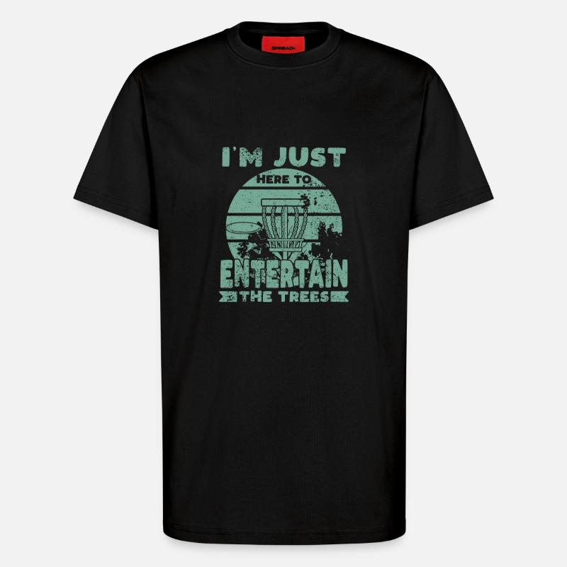 Devis Disc Golf - T-shirt bio décontracté fabriqué en UE - SOLID BLACK