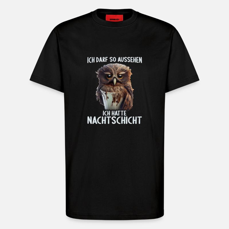 Nachtschicht Dienst Krankenschwester Pflegekraft - T-Shirt - made by SPREAD - SOLID BLACK