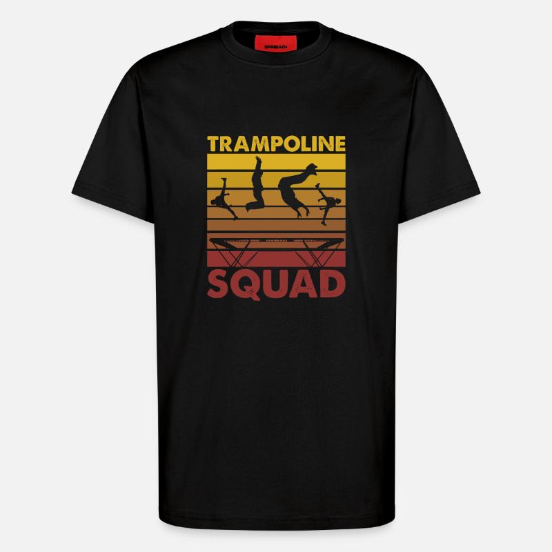 Trampolin-Kader - T-Shirt - made by SPREAD - SOLID BLACK