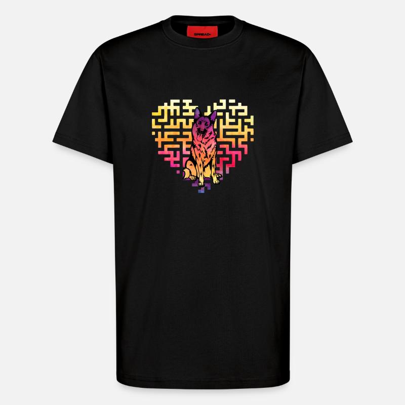 Deutscher Schäferhund - T-Shirt - made by SPREAD - SOLID BLACK