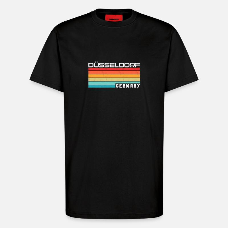 Düsseldorf Düsseldorf - T-shirt bio décontracté fabriqué en UE - SOLID BLACK