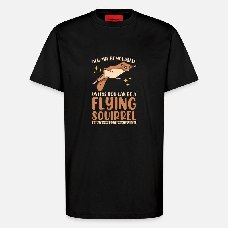 Fliegende Eichhörnchen-Liebhaber - T-Shirt - made by SPREAD - SOLID BLACK