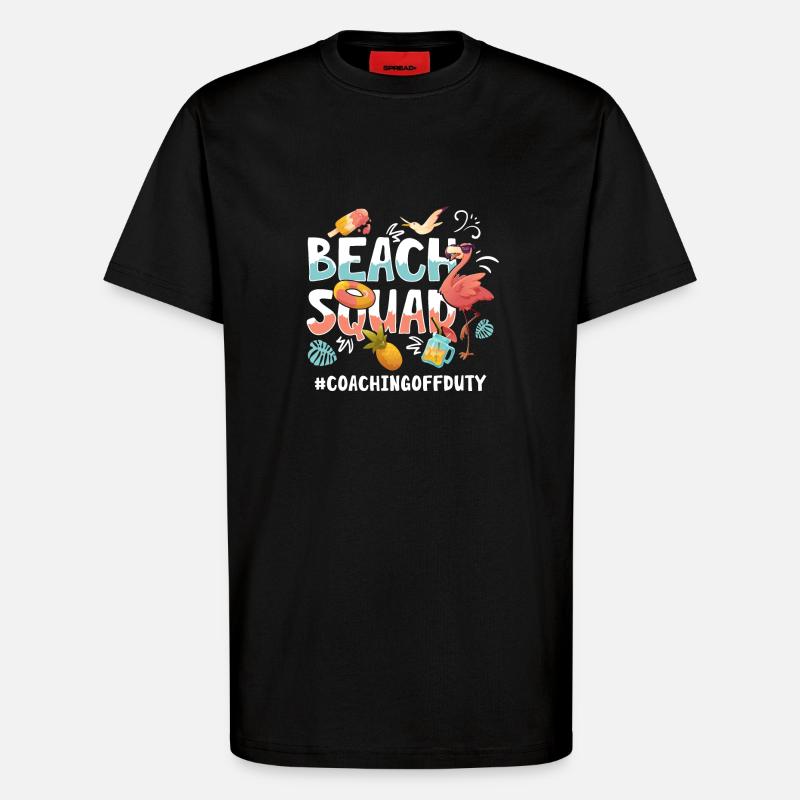 Coaching Vacation Beach Group - T-Shirt - made by SPREAD - SOLID BLACK