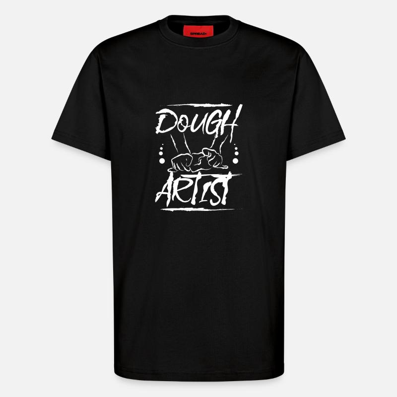 Baking bread baker dough artist - T-Shirt - made by SPREAD - SOLID BLACK