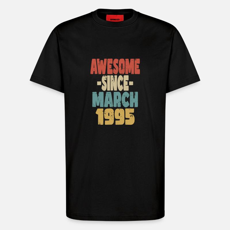 Fantastischer März 1995 - T-Shirt - made by SPREAD - SOLID BLACK