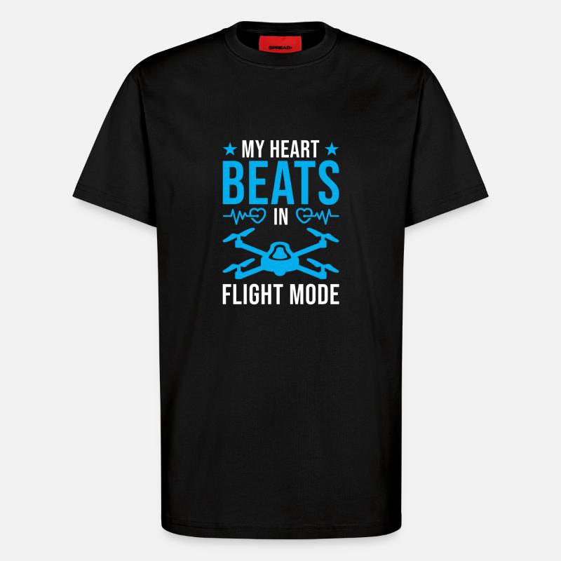 Drohnenpiloten-Design-Flugmodus - T-Shirt - made by SPREAD - SOLID BLACK