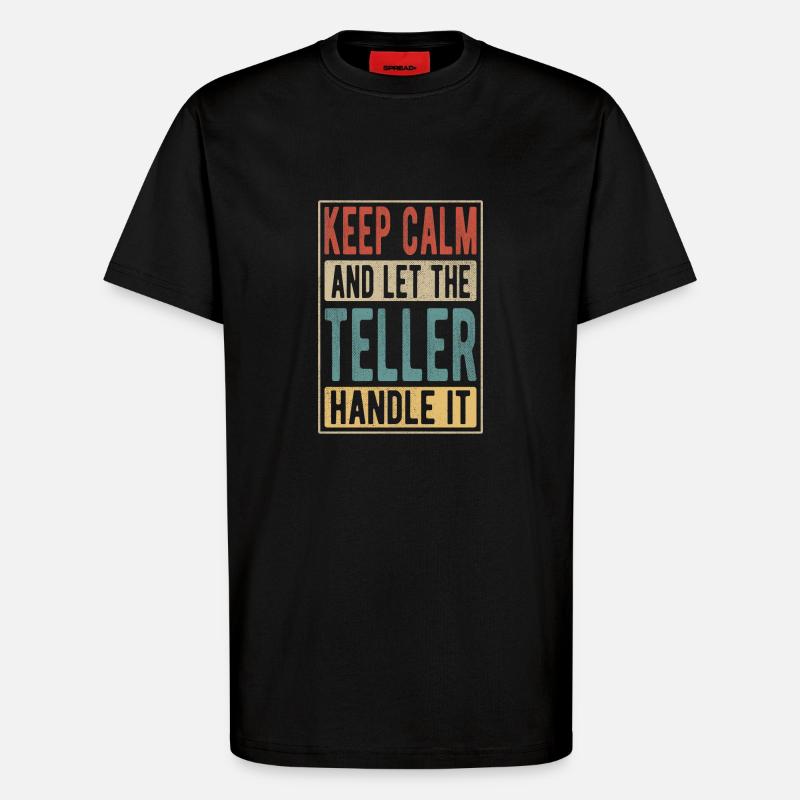 Teller Retro Geschenk - T-Shirt - made by SPREAD - SOLID BLACK