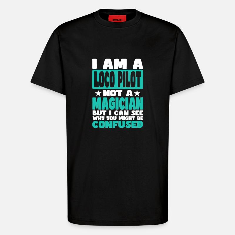 Lok-Pilot - T-Shirt - made by SPREAD - SOLID BLACK