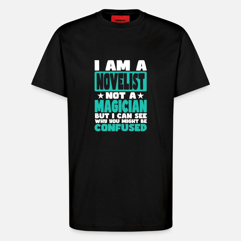 Romancier - T-shirt bio décontracté fabriqué en UE - SOLID BLACK