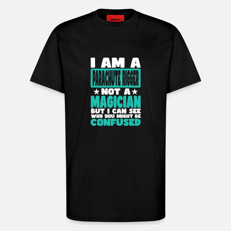 Fallschirm-Rigger - T-Shirt - made by SPREAD - SOLID BLACK