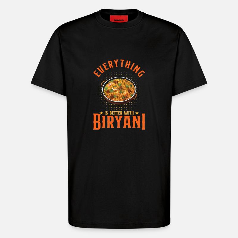 Mit Biryani ist alles besser - T-Shirt - made by SPREAD - SOLID BLACK