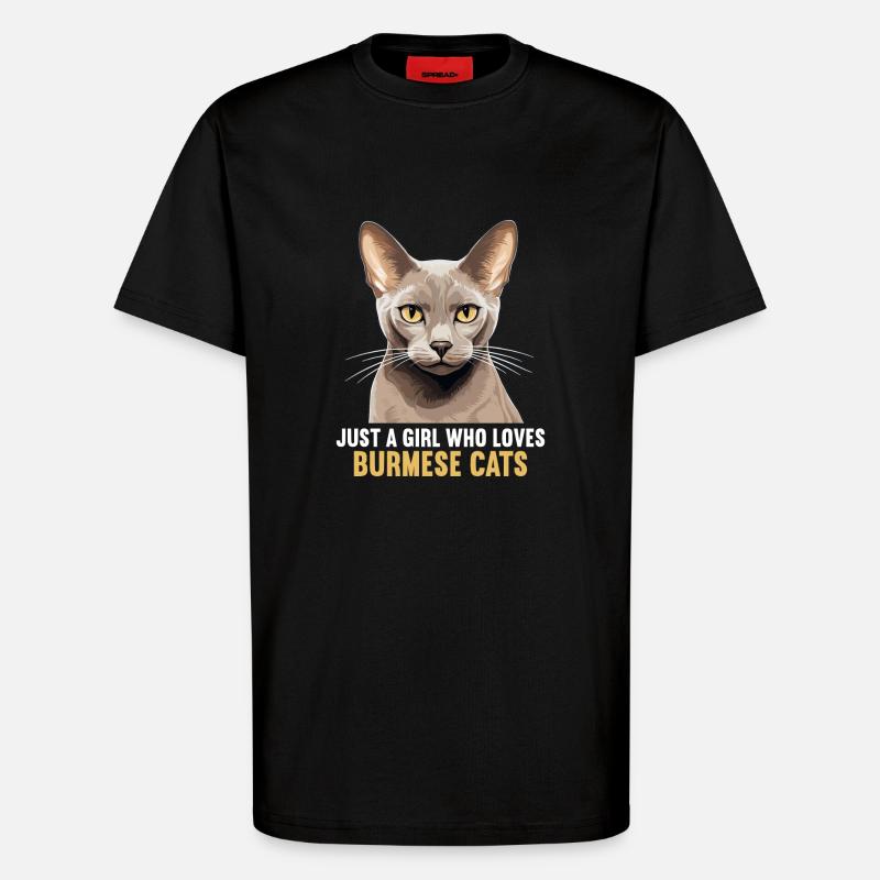 Chat birman Birmanie Katze - T-shirt bio décontracté fabriqué en UE - SOLID BLACK