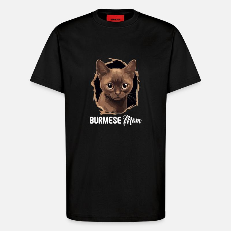 Chat birman Birmanie Katze - T-shirt bio décontracté fabriqué en UE - SOLID BLACK