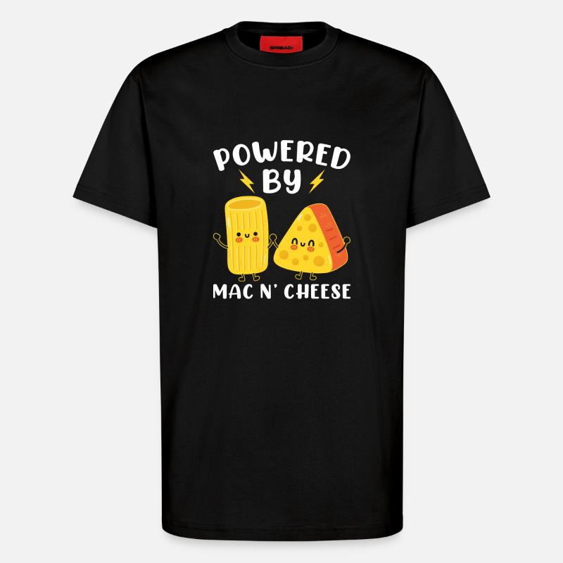 Propulsé par Mac N’Cheese - T-shirt bio décontracté fabriqué en UE - SOLID BLACK