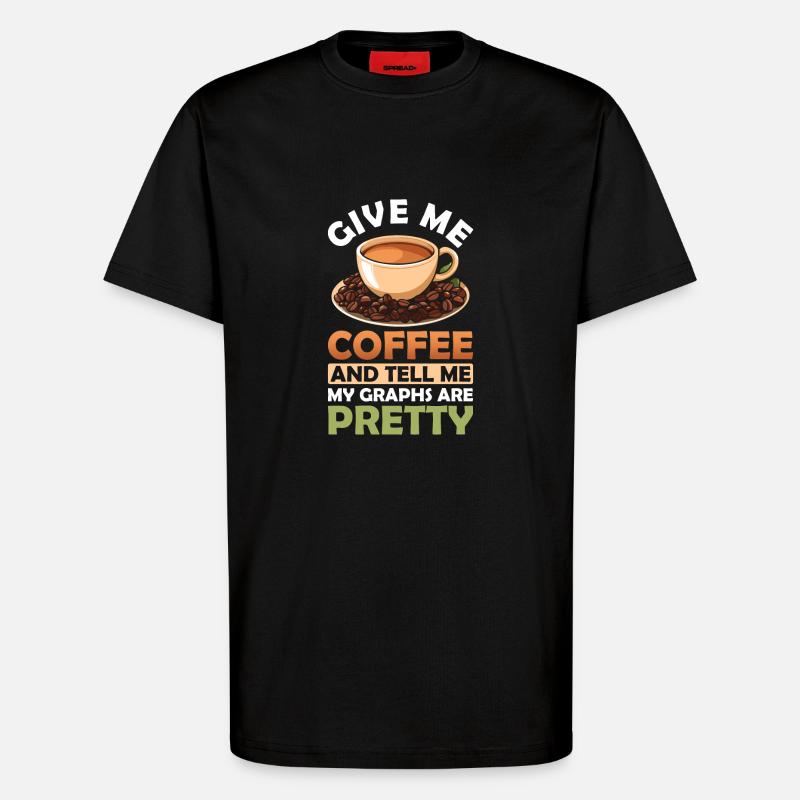 Statistiker Graphen Datenanalyst Techniker - T-Shirt - made by SPREAD - SOLID BLACK