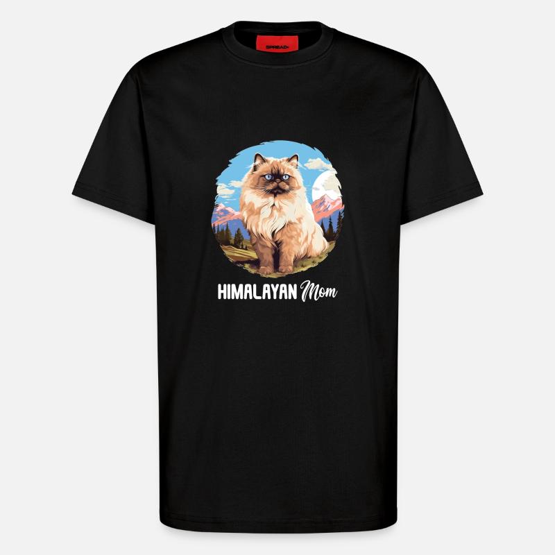 Himalayan Cat Colourpoint Katze - T-Shirt - made by SPREAD - SOLID BLACK