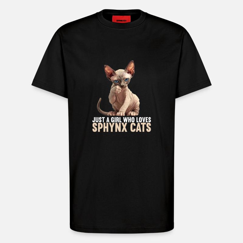 Sphynx Kätzchen Sphynx Katze - T-Shirt - made by SPREAD - SOLID BLACK