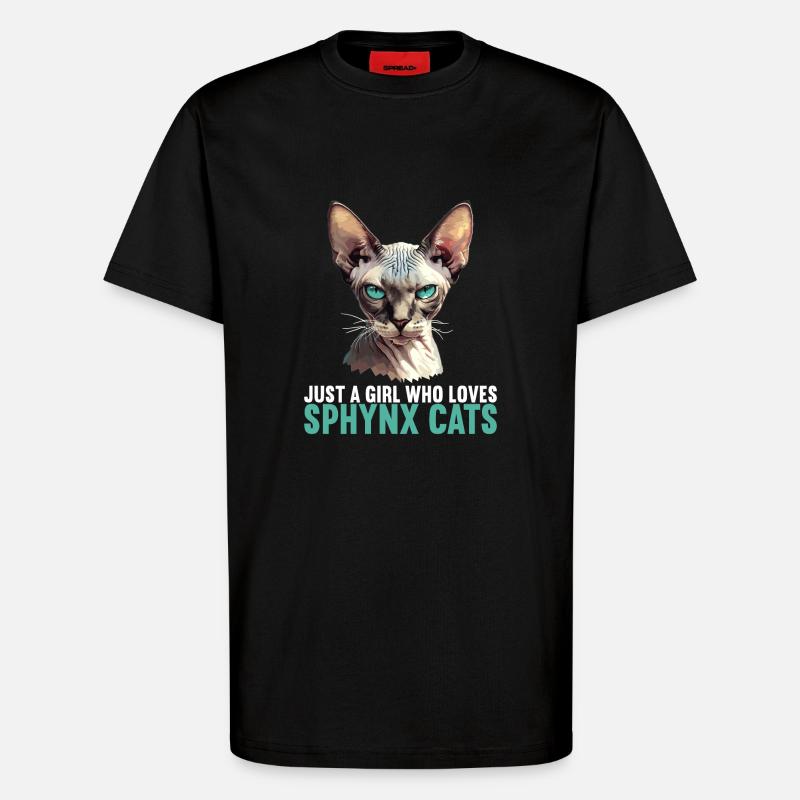 Chaton Sphynx Chat Sphynx - T-shirt bio décontracté fabriqué en UE - SOLID BLACK