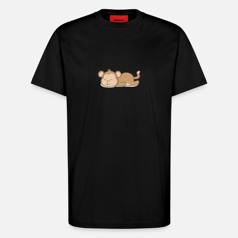 Schlafender Affe - T-Shirt - made by SPREAD - SOLID BLACK