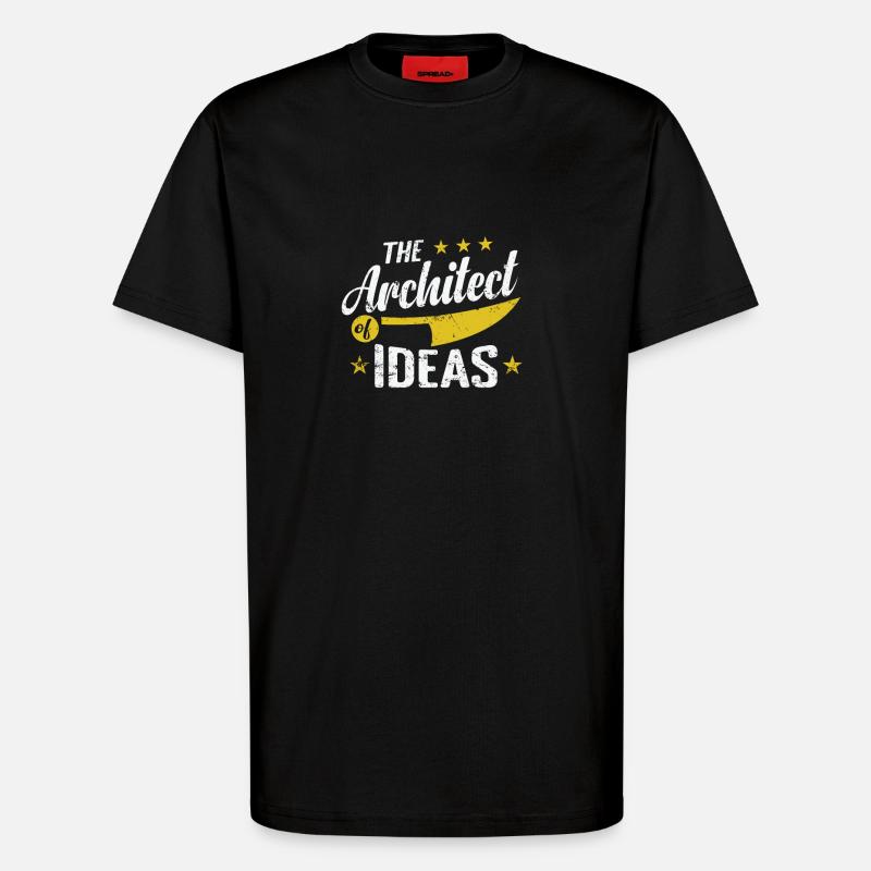 L’architecte des idées - T-shirt bio décontracté fabriqué en UE - SOLID BLACK