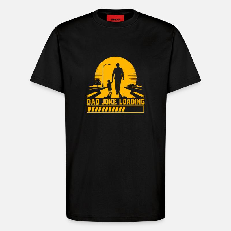 Papa-Witz wird geladen - T-Shirt - made by SPREAD - SOLID BLACK