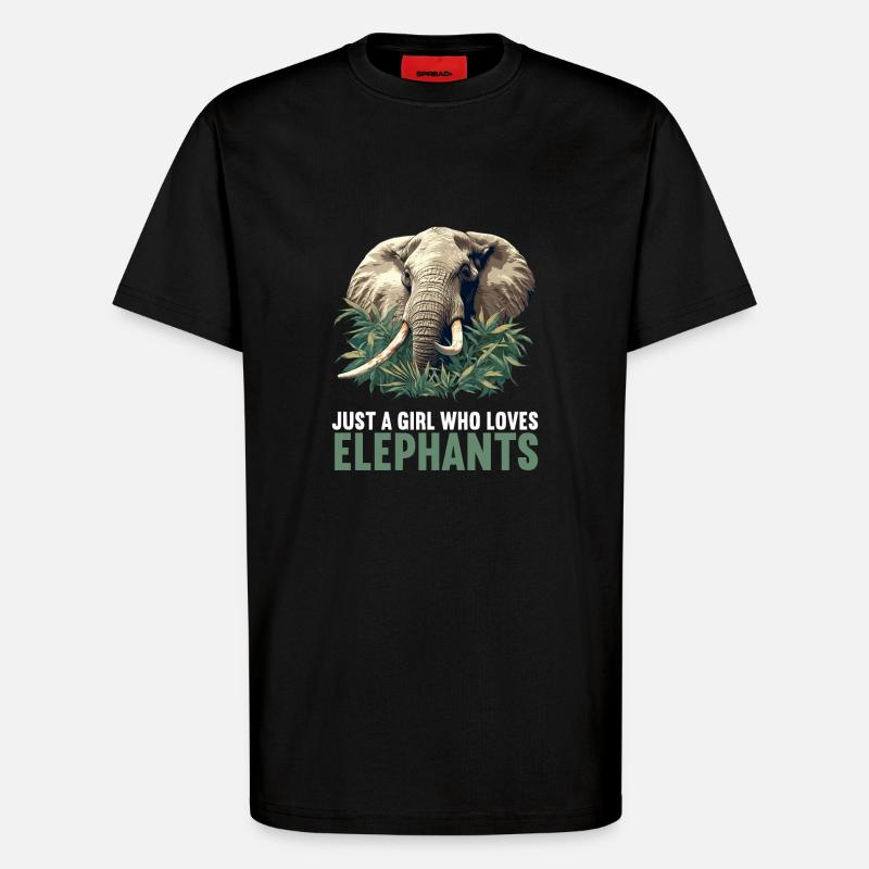 Elephant Elephant - T-Shirt - made by SPREAD - SOLID BLACK