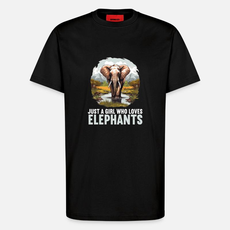 Elefanten Elefant - T-Shirt - made by SPREAD - SOLID BLACK