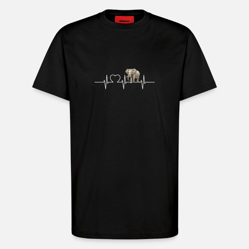 Elephant Elephant - T-Shirt - made by SPREAD - SOLID BLACK