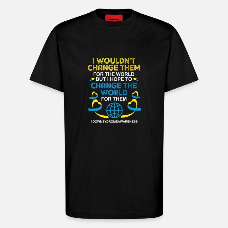 Down Syndrom - T-Shirt - made by SPREAD - SOLID BLACK