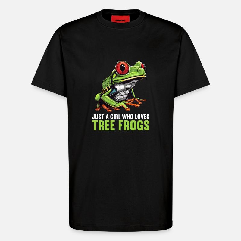 Tree Frog Baumfrösche Baumfrosch - T-Shirt - made by SPREAD - SOLID BLACK