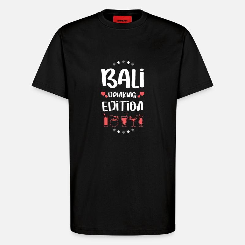 Bali Drinking Team - T-Shirt - made by SPREAD - SOLID BLACK