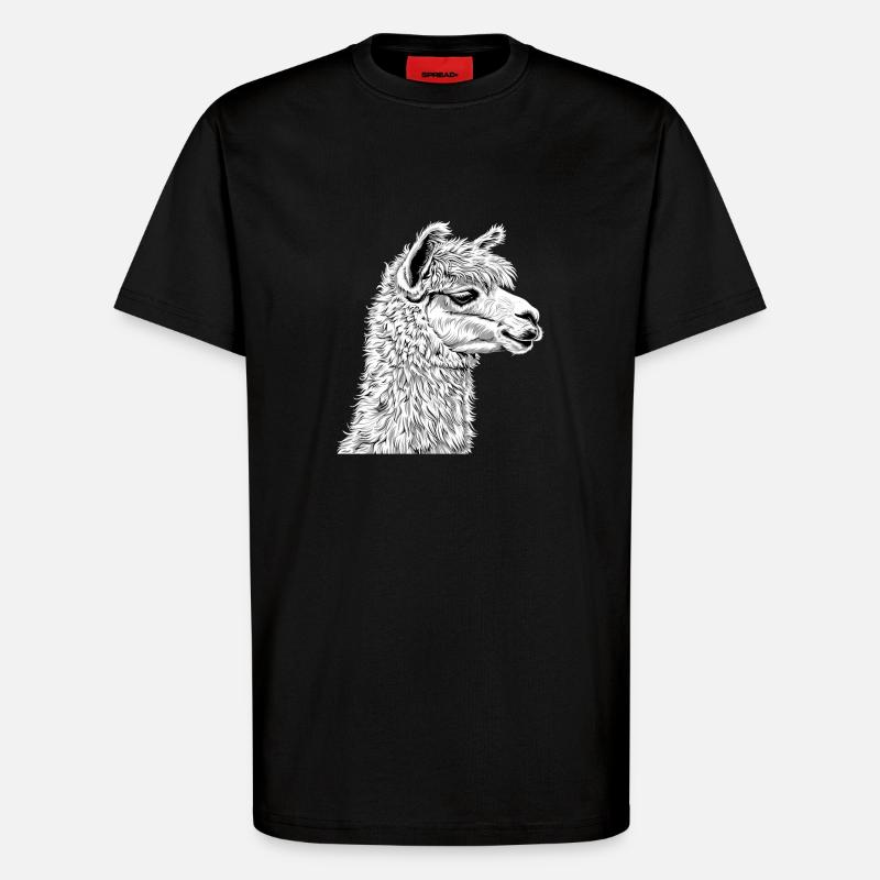 Alpaca Alpacas Alpaca - T-Shirt - made by SPREAD - SOLID BLACK